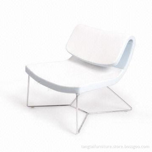Single Sofa, Made of Chrome Frame and PU/Fabric